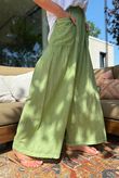 Rustic Nature Linen Blend Pocket Pleat Wide Leg Washed Lawn